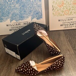 NWT J Crew Zoe Calf Hair D'orsay Flats